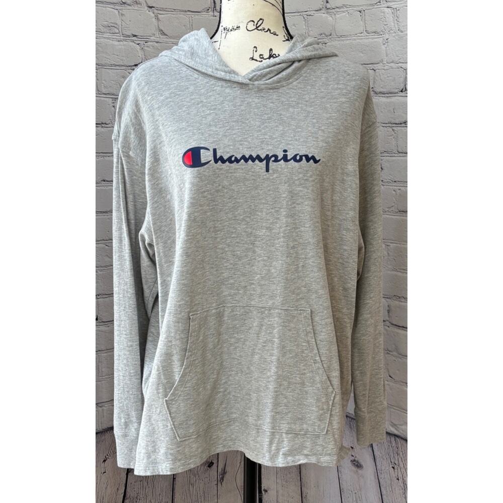 Champion Men’s Gray Mid-weight Pullover Hoodie (Size 2XL)